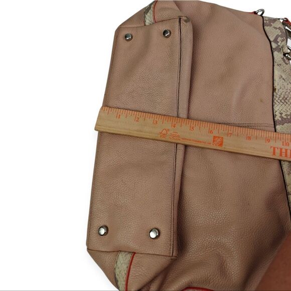 Coach Light Pink Genuine Leather Shoulder Bag Tote Handbag Purse - Picture 6 of 10